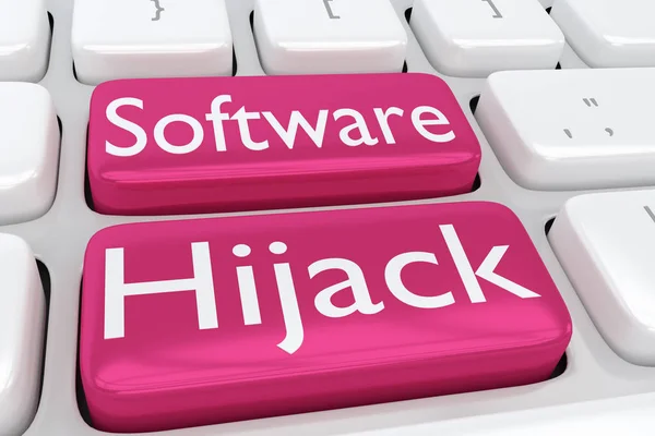 Software Hijack concept — Stockfoto