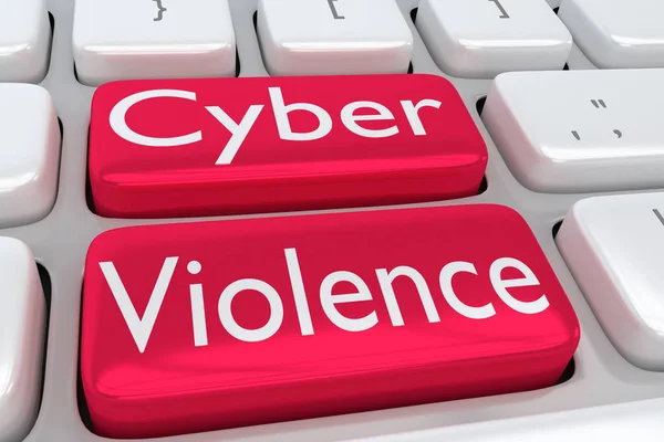 Концепція кібер насильства — стокове фото