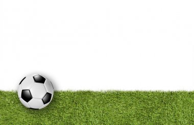 Futbol beyaz arka plan üzerinde daha düşük üçüncü alan