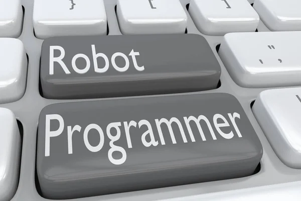 Concetto di programmatore robot — Foto Stock