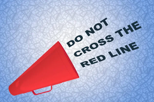 Czy nie koncepcja krzyż Red Line — Zdjęcie stockowe
