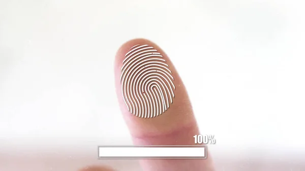 Fingerprint Recognition Biometric Scan — Stock Photo, Image