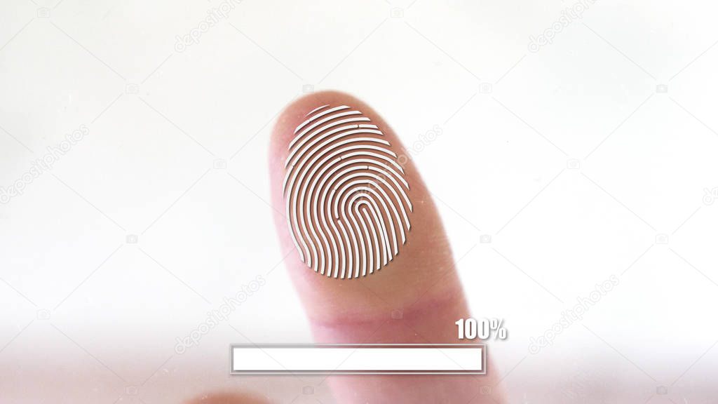 Fingerprint recognition biometric scan