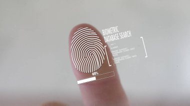 Fingerfingerprint kimlik var fingert görünümünü yakından ile erişimi için
