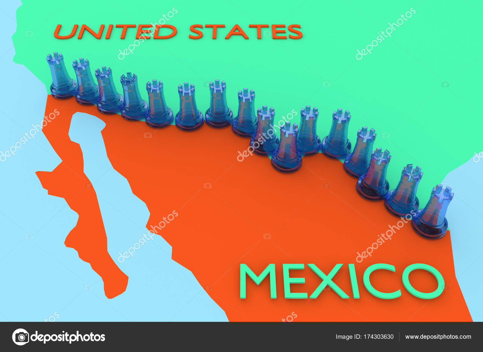 USA Mexico Wall concept — Stock Photo © Premium_shots 174303630