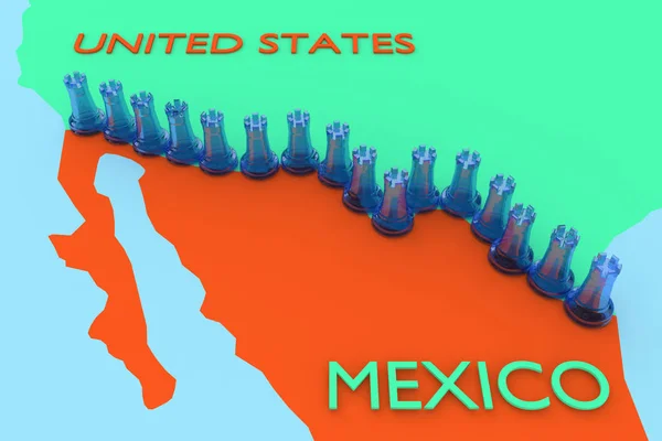 ABD Meksika Duvar kavramı — Stok fotoğraf