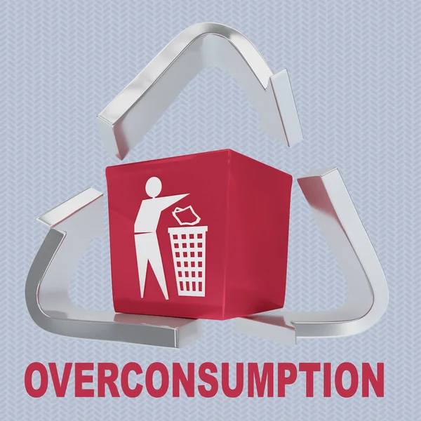 Overconsumption - tüketim kavramı — Stok fotoğraf