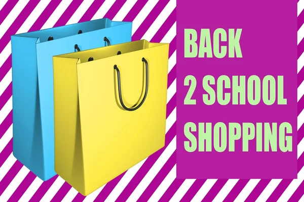 Back 2 School Shopping concept — Stockfoto