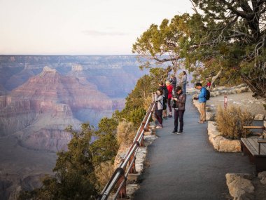 Turist izle günbatımı Mohave noktadan