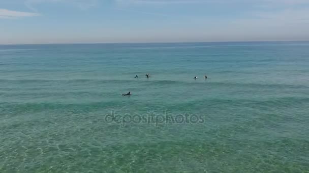 Clase Surf Mar Muy Tranquilo — Vídeo de stock