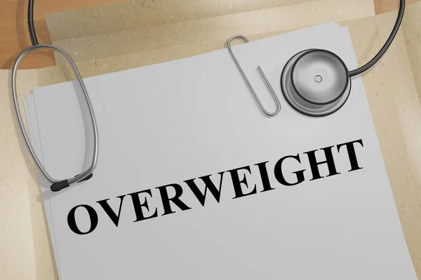OVERWEIGHT - концепція здоров'я — стокове фото