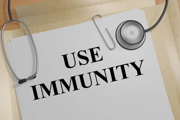 Gebruik immuniteit concept — Stockfoto