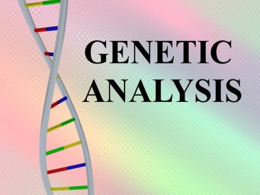 Genetik analiz komut dosyası ile Dna çift sarmalı, renkli arka plan üzerinde izole 3D çizimi.