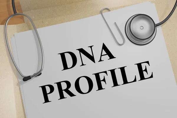 Illustration Dna Profil Titel Ett Medicinska Dokument — Stockfoto