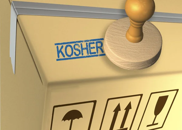 KOSHER - conceito de comida judaica — Fotografia de Stock