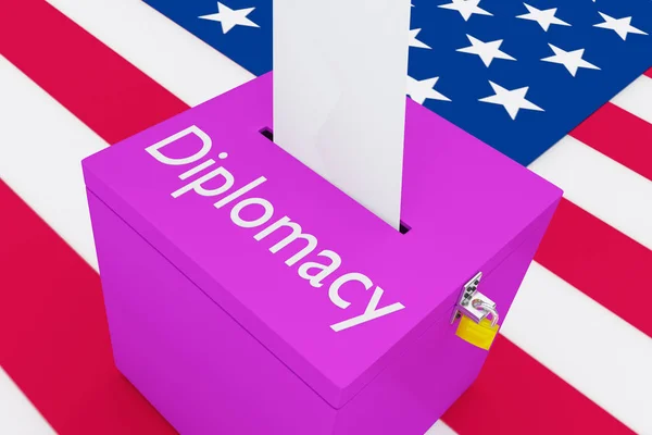 Дипломатія - політична концепція — стокове фото