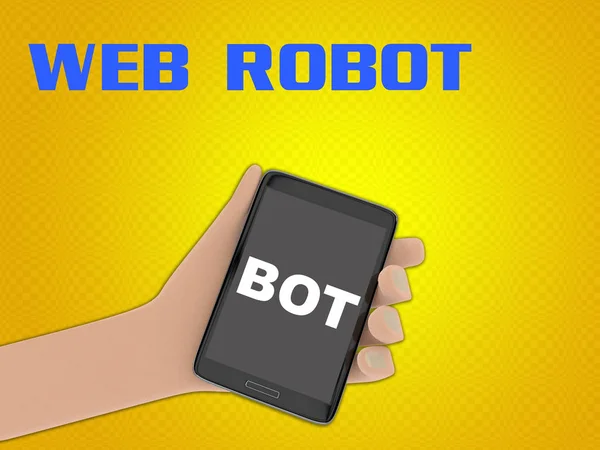 Bot - internet kommunikationskoncept — Stockfoto