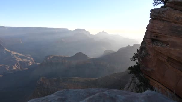 Sunrise View Ooh Aah Point Grand Canyon — Stock Video