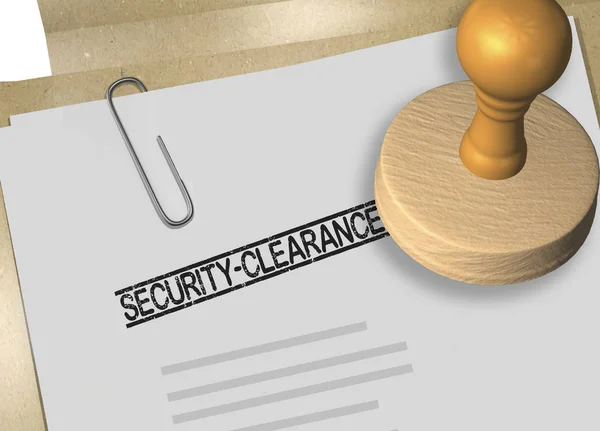 SECURITY CLEARANCE - approval concept — Stock Photo, Image