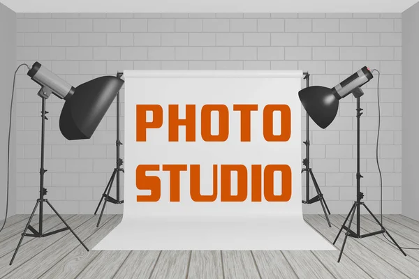 Concepto de estudio fotográfico — Foto de Stock