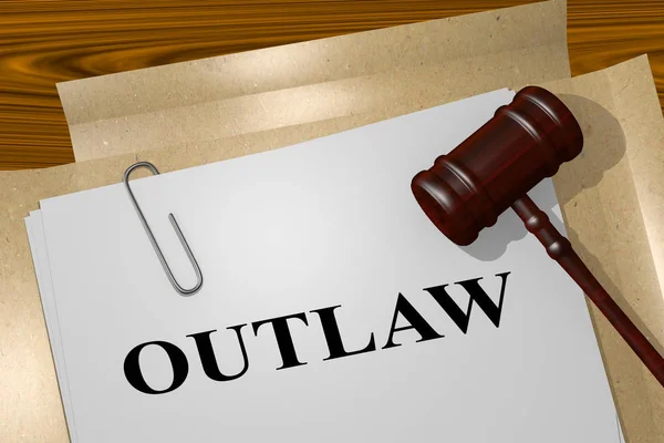 OUTLAW - concept juridique — Photo