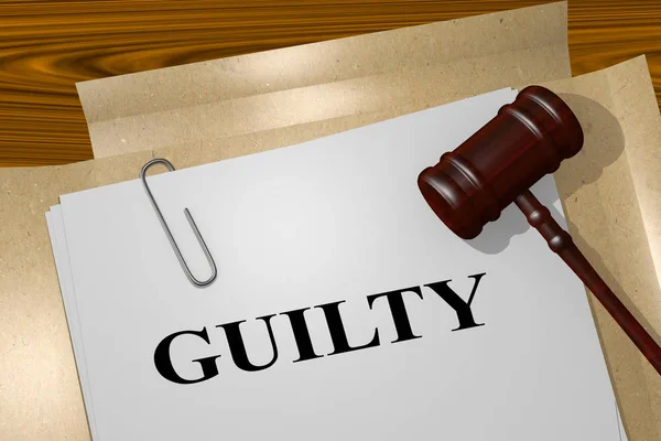 GUILTY - concetto giuridico — Foto Stock