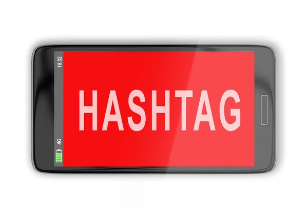Hashtag - sociální koncept — Stock fotografie