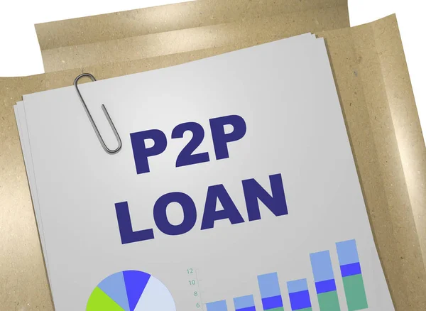 P2p 贷款概念 — 图库照片