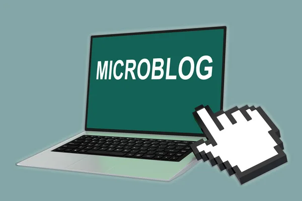 MICROBLOG - concepto de comunicación — Foto de Stock