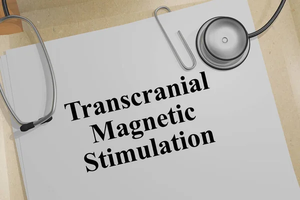 Concepto de estimulación magnética transcraneal — Foto de Stock