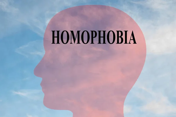HOMOPHOBIE- concept mental — Photo