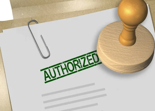 AUTHORIZED - authorization concept — Stock Photo, Image