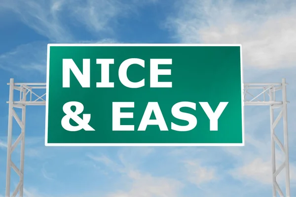 Conceito NICE & EASY — Fotografia de Stock