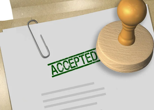 ACCEPTED - confirmation concept — Stock Photo, Image