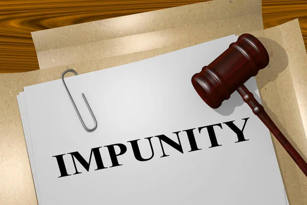 IMPUNITY சட்டக் கருத்து — ஸ்டாக் புகைப்படம்