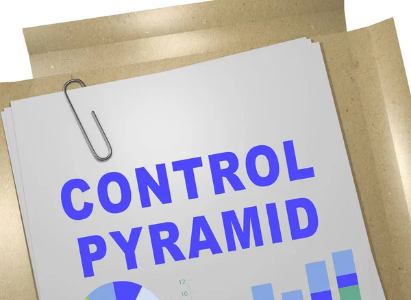Ilustración Del Título Control Pyramid Documento Comercial — Foto de Stock