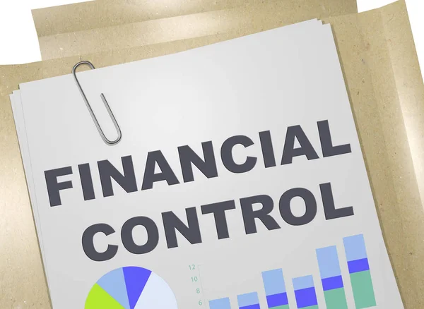 Illustration Financial Control Title Business Document — Stock Photo, Image