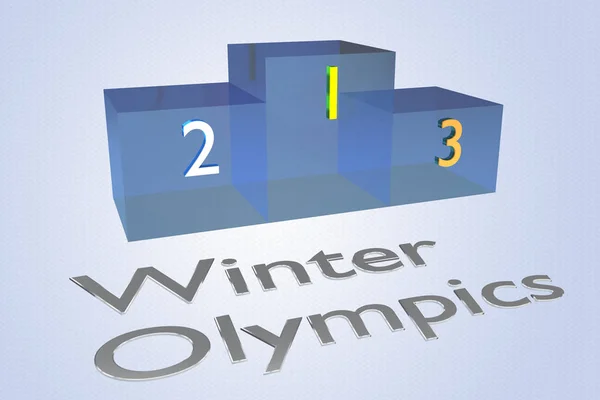 Obrázek Zimních Olympijských Her Titulu Pódium Jako Pozadí — Stock fotografie