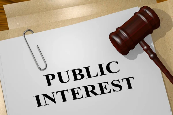 Illustration Public Interest Title Legal Document — Stock Photo, Image