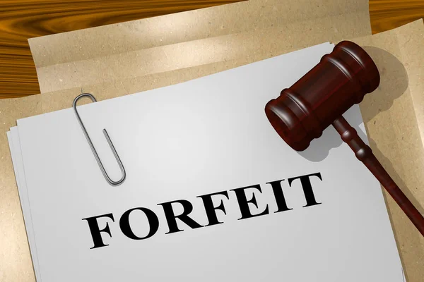 FORFEIT - Conceito jurídico — Fotografia de Stock