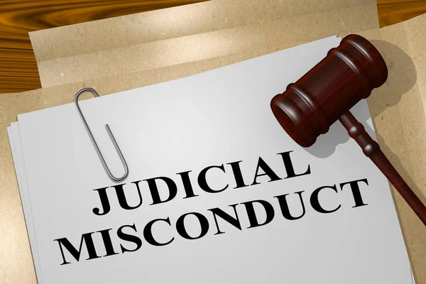 Ilustración Del Título Judicial Misconduct Sobre Documento Legal — Foto de Stock
