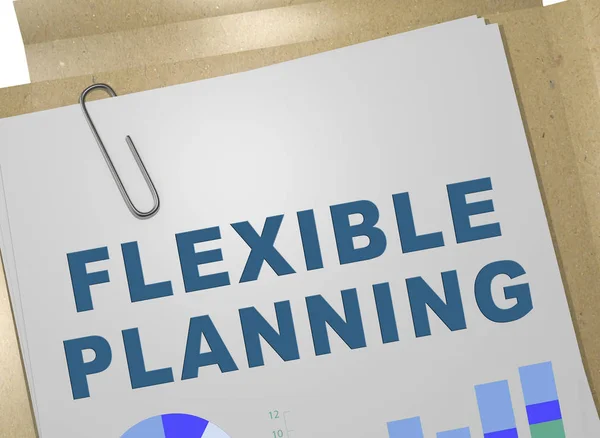 Ilustración Del Título Planificación Flexible Documento Comercial —  Fotos de Stock