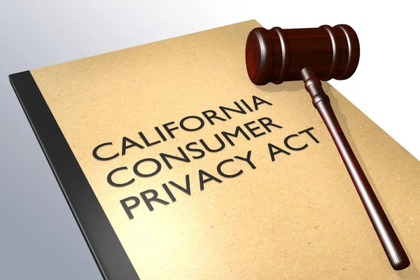 Ilustración Del Título California Consumer Privacy Act Sobre Documento Legal —  Fotos de Stock