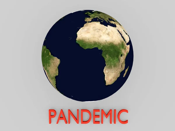 Illustration Pandemic Script Model World Elements Image Furnished Nasa — Stock Photo, Image