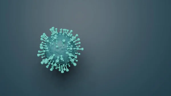 Celda Bacteriana Con Espacio Copia Fondo Representación Células Virus Verdes — Foto de Stock