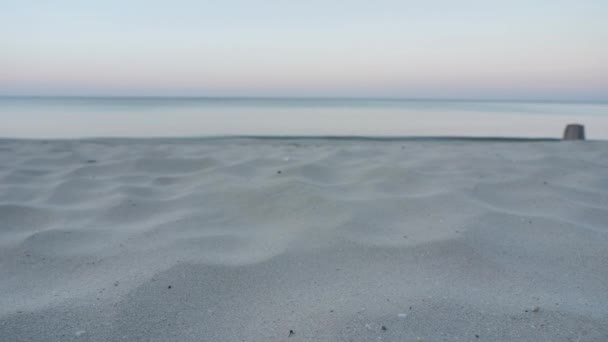 Fundo Praia Areia Mar Parte Manhã Ásia Tailândia Câmera Dolly — Vídeo de Stock