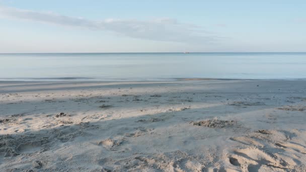 Bakgrund Sandstrand Och Hav Morgonen Asien Thailand Långsamma Rörelser — Stockvideo