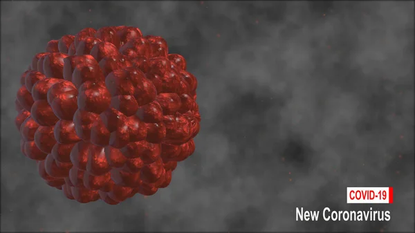 Célula Bacteriana Nuevo Coronavirus Covid Flotando Alrededor Con Otras Partículas — Foto de Stock