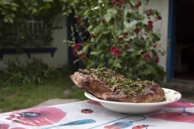 De köyde yaz aylarında.