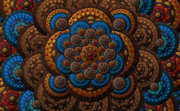 Mandala Tömeges Geometria Virág — Stock Fotó